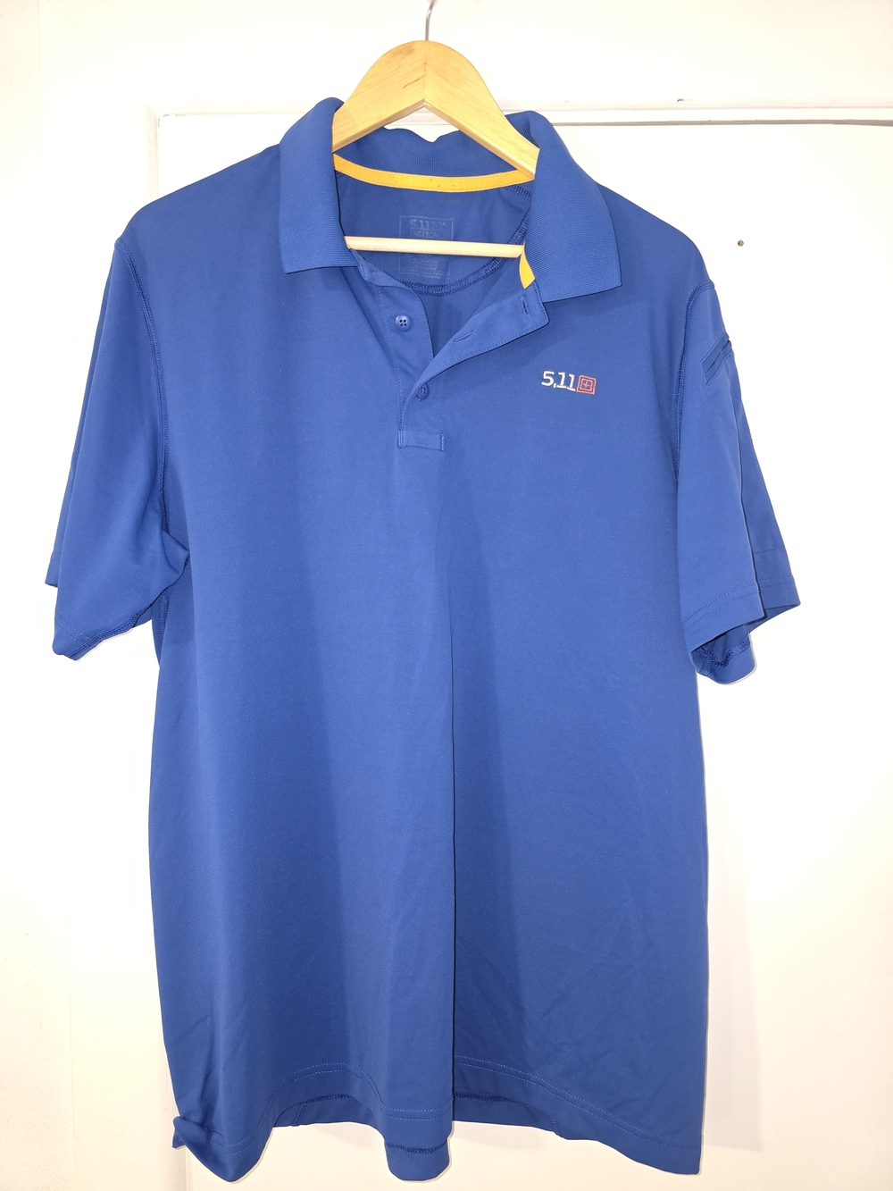 5.11 Tactical Men’s Royal Blue Polo with Yellow Trim